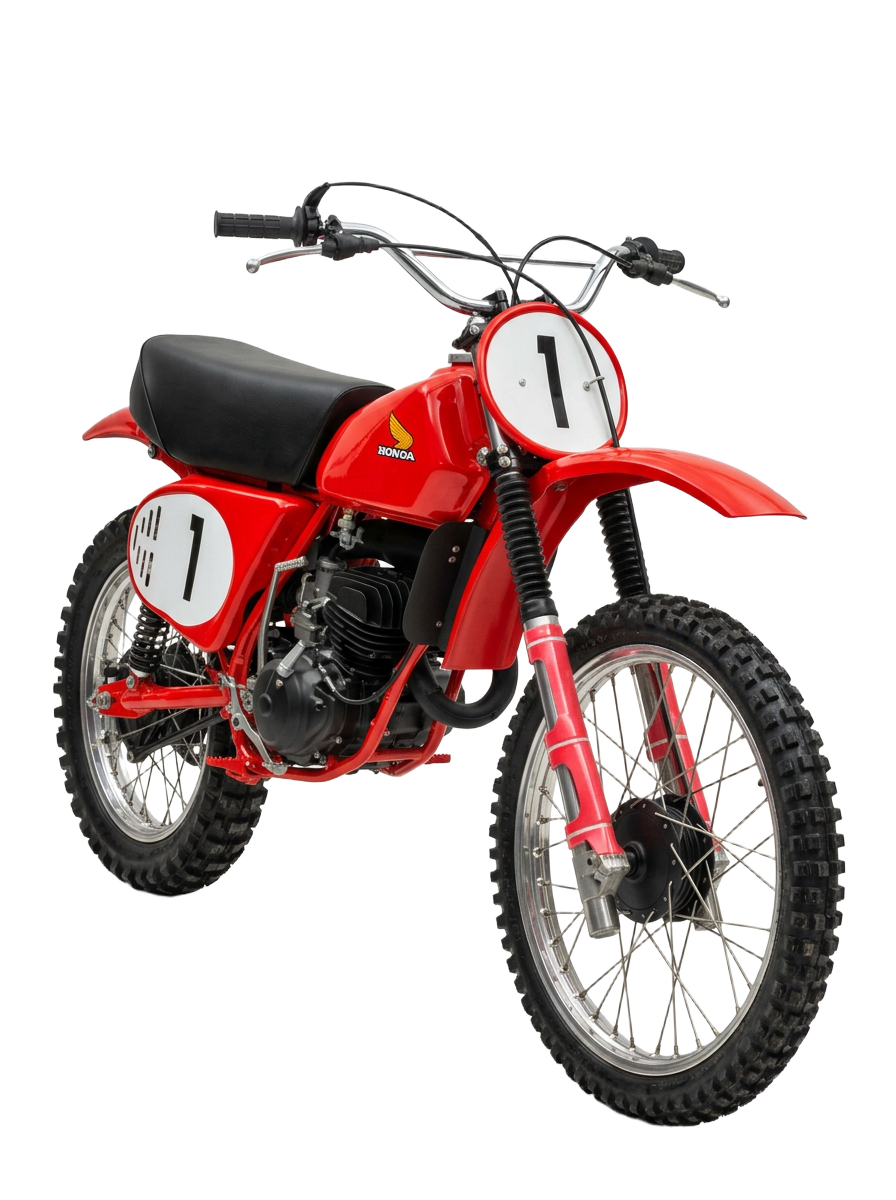 1974 Honda RC125 Type 1 studio shot